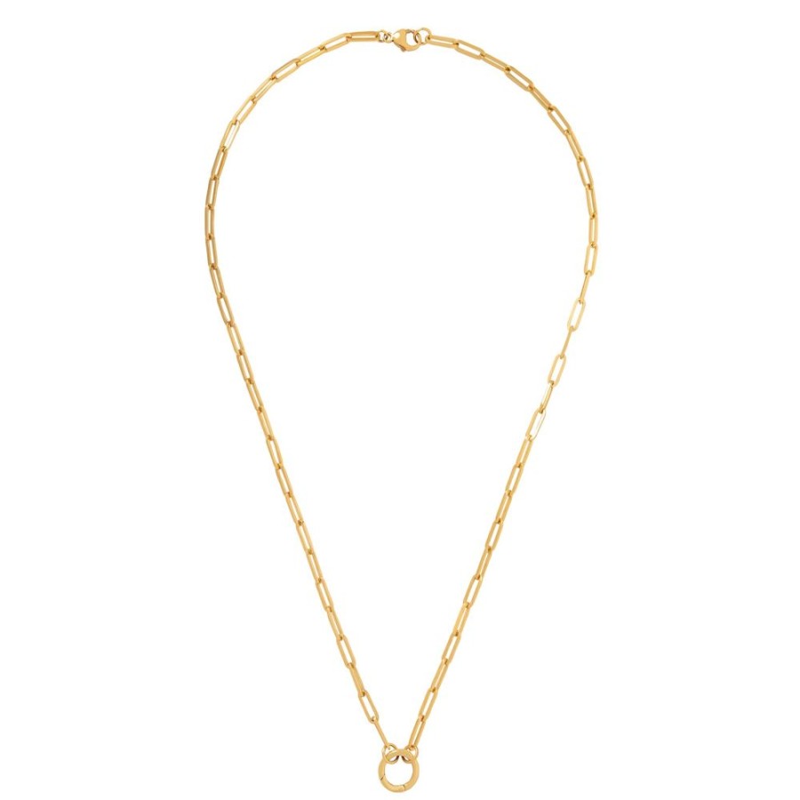 Jewelry Foundrae | Classic Fob Clip Chain With Chubby Annex - 22"