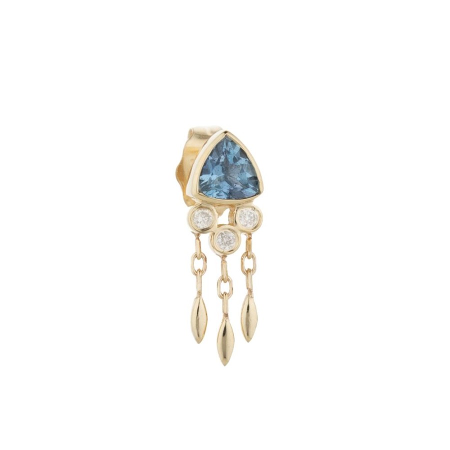 Jewelry Celine Daoust | Aquamarine And Diamond Fringe Earring