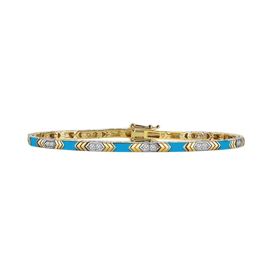 Jewelry Melis Goral | Turquoise Enamel Reflection Bracelet