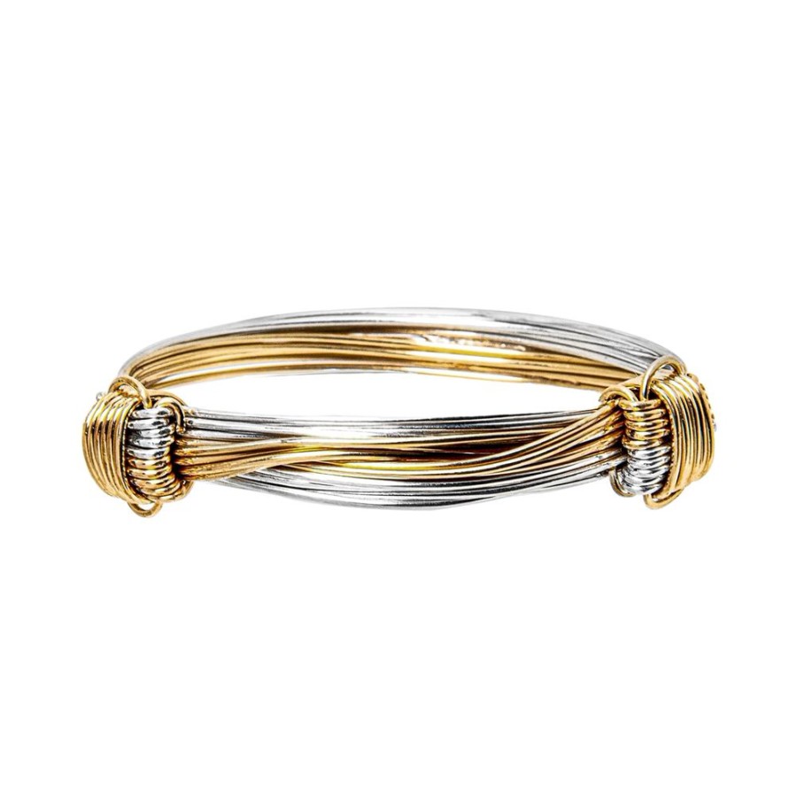 Jewelry élgé | The Nine Womens Bracelet - Yellow Gold & Silver Mix