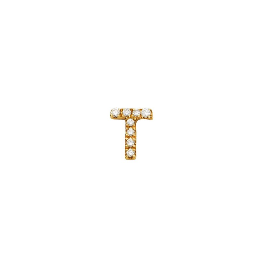 Jewelry Loquet | Diamond Letter T Charm