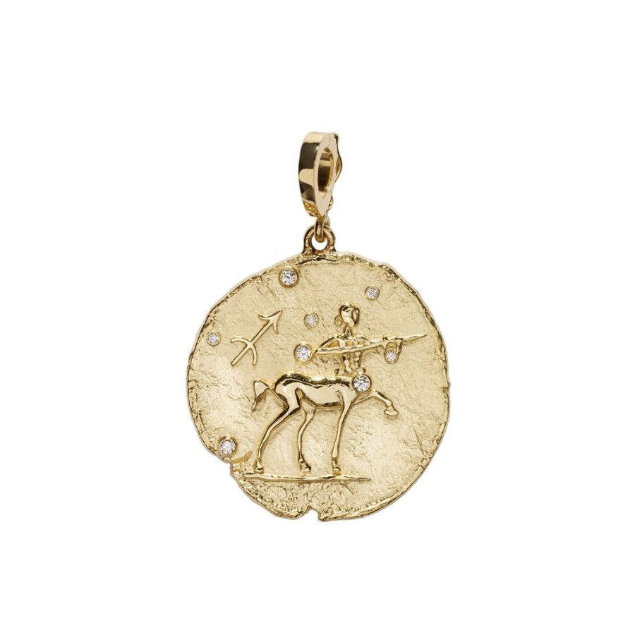 Jewelry Azlee | Zodiac Large Coin Charm - Sagittarius