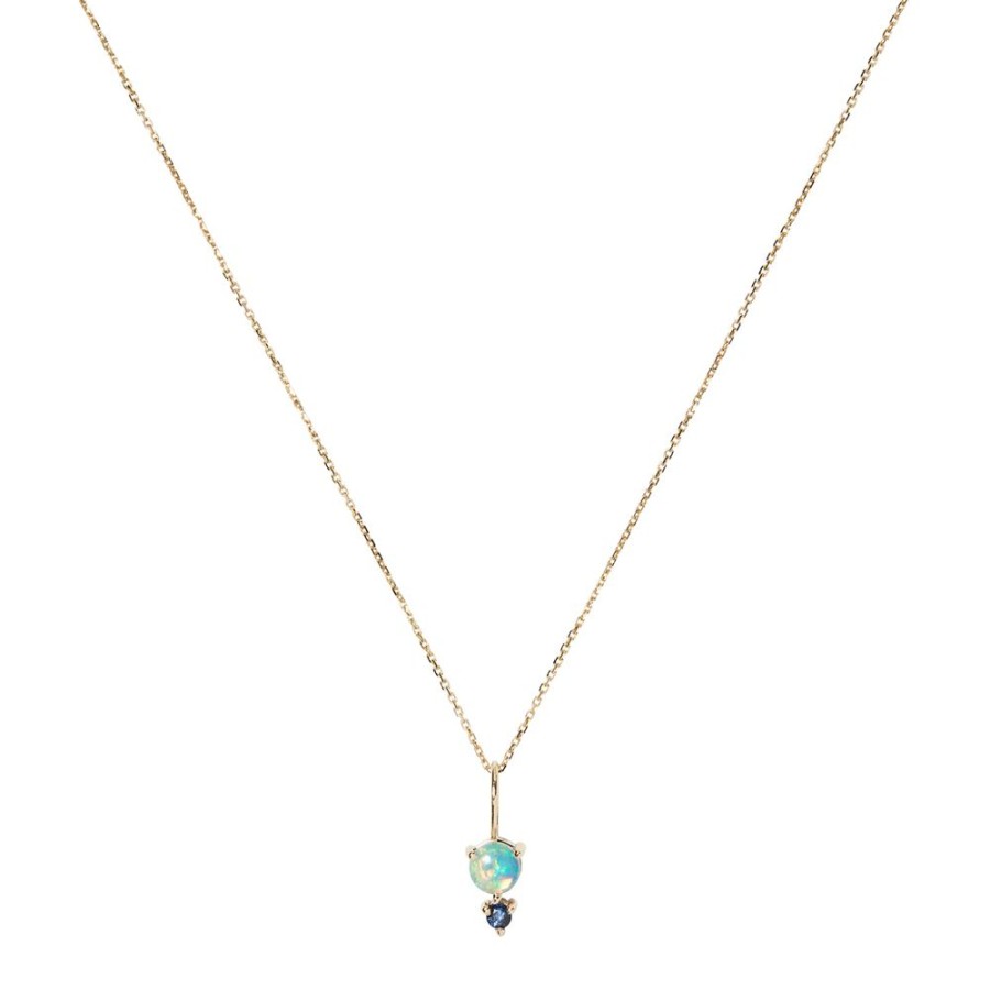 Jewelry WWAKE | Small Duo Charm - Opal & Sapphire