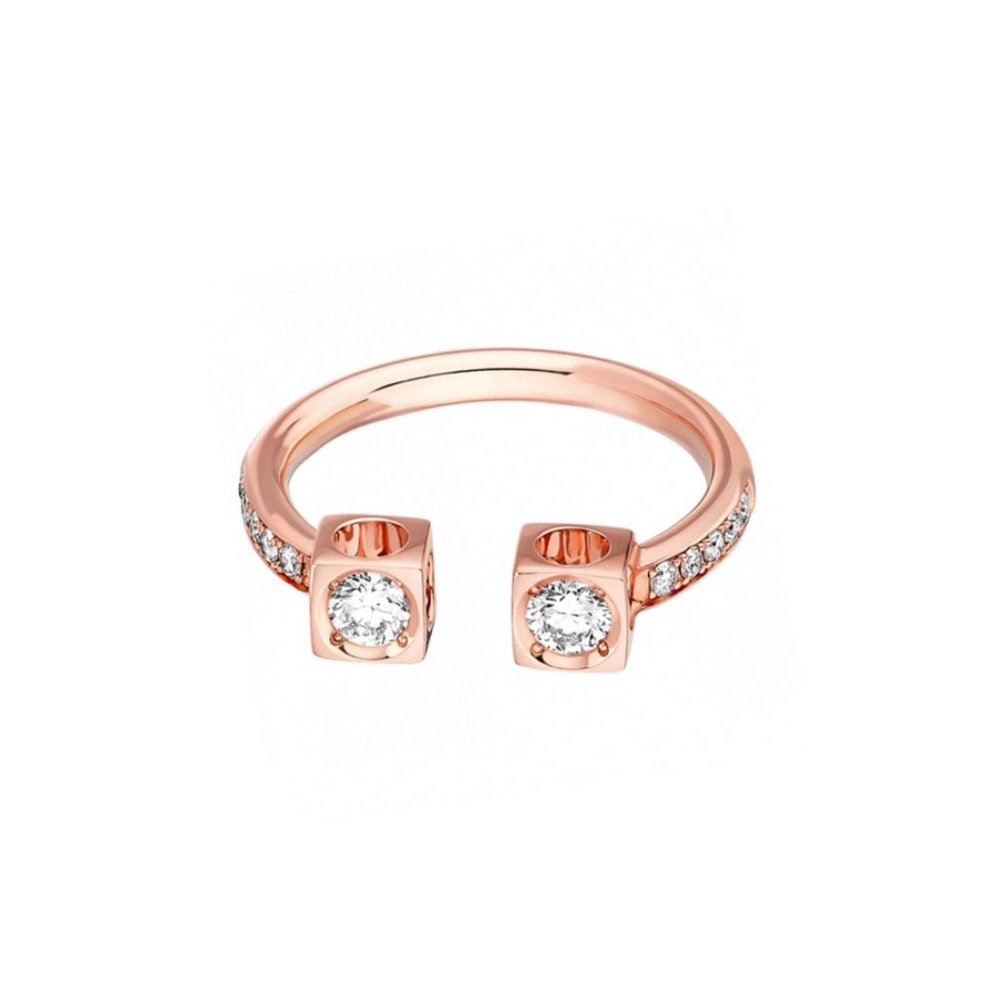 Jewelry Dinh Van | Le Cube Diamant Large Ring - Rose Gold