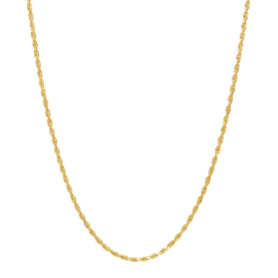 Jewelry BE Jewelry | 16" Diamond Cut Rope Chain - 2Mm