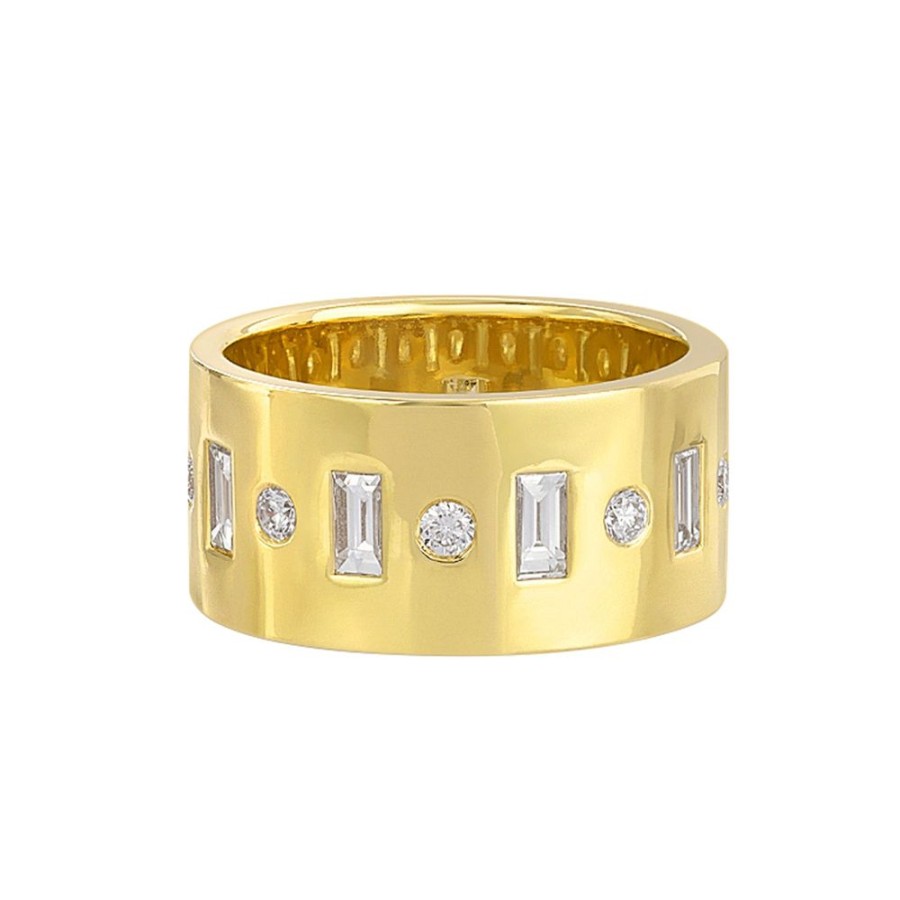 Jewelry Nancy Newberg | Round And Baguette Diamond Cigar Ring