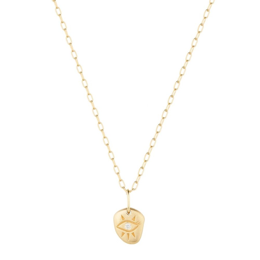 Jewelry Celine Daoust | Golden Shell Eye Necklace