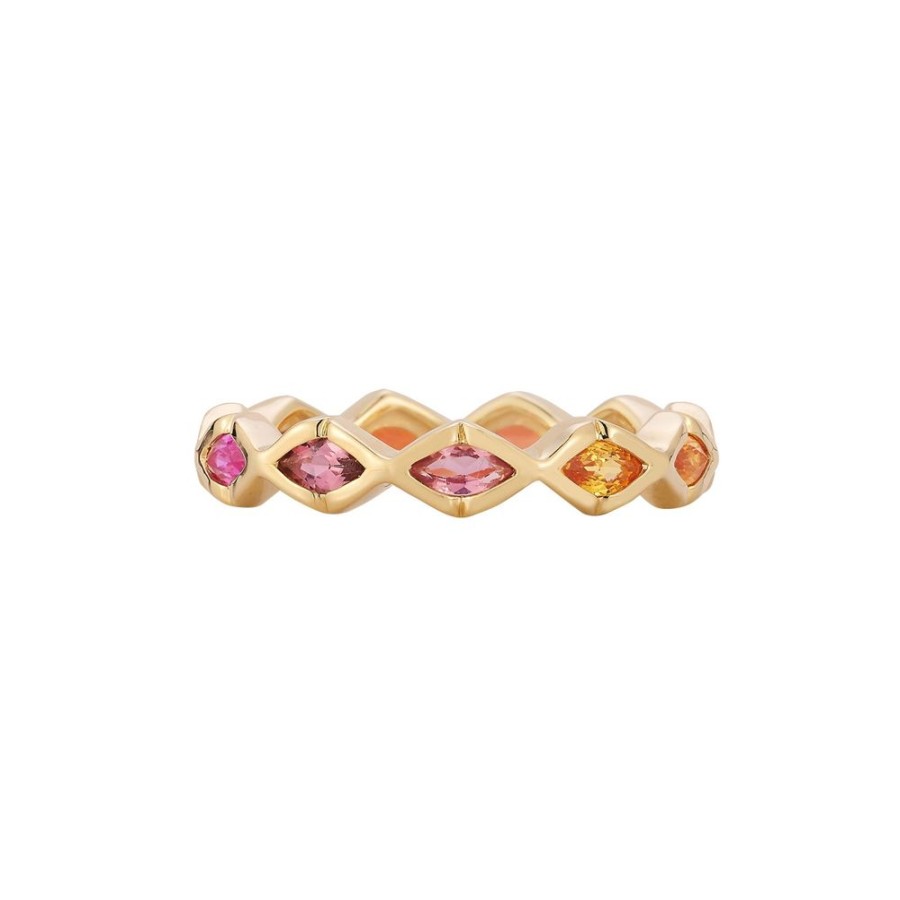 Jewelry Ark | Sunrise Dreamscapes Stacking Ring - Multicolor Sapphire