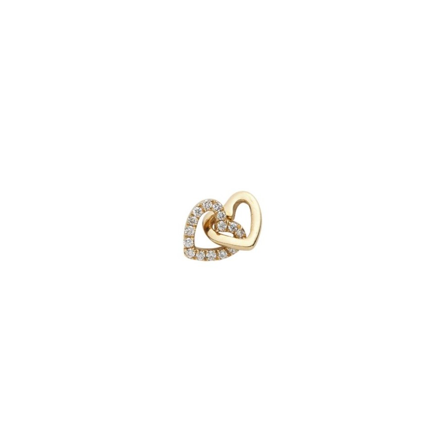 Jewelry Loquet | Diamond Linked Hearts Charm