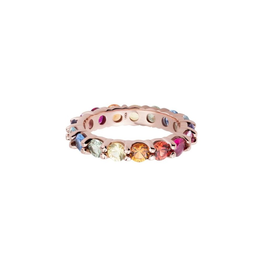 Jewelry Carbon & Hyde | Rainbow Eternity Band - Rose Gold