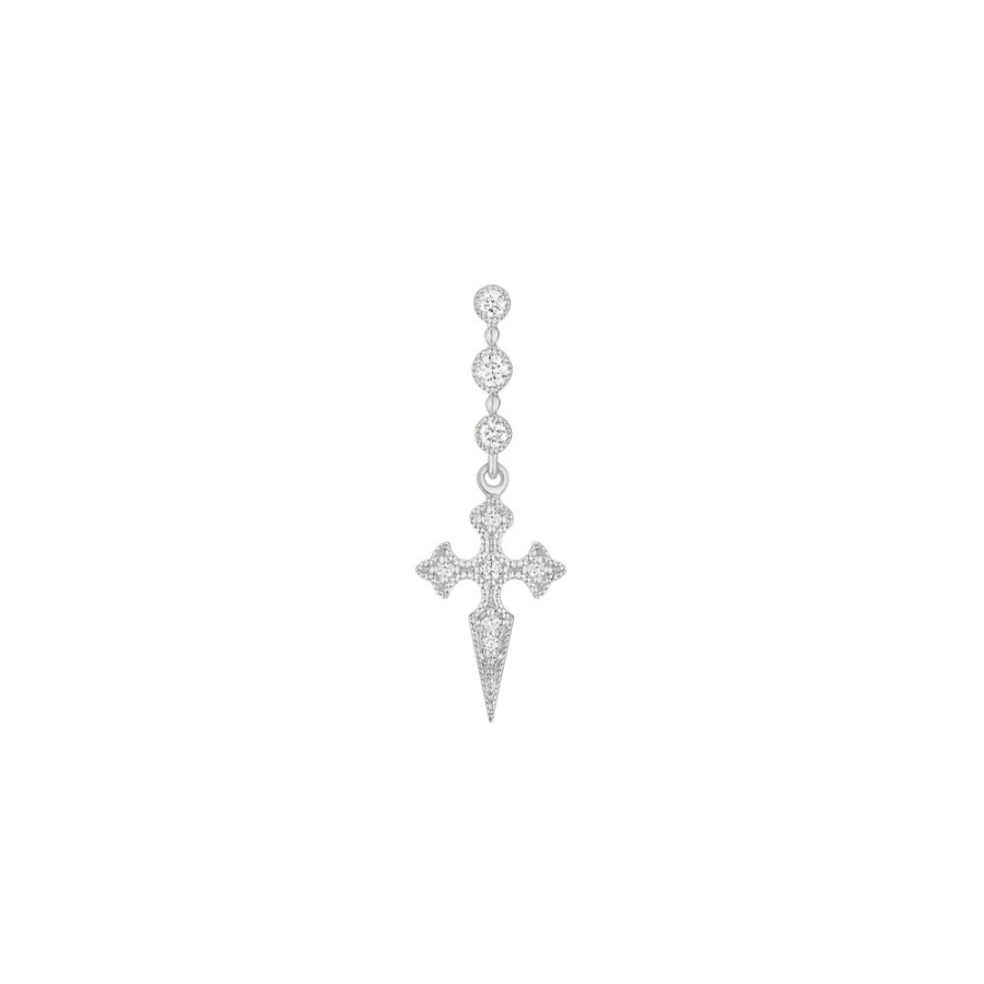 Jewelry Stone Paris | Barette Earring - White Gold