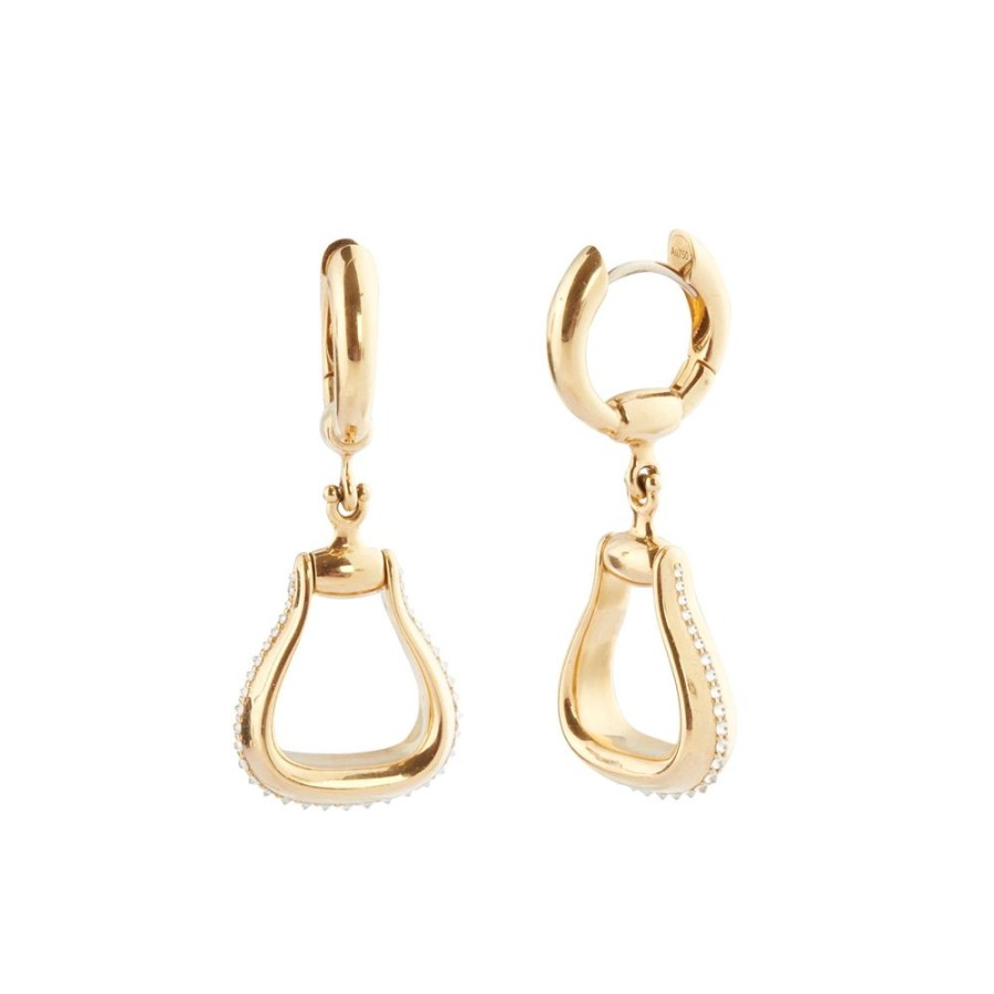 Jewelry Arunashi | Stirrup Gold Hoops