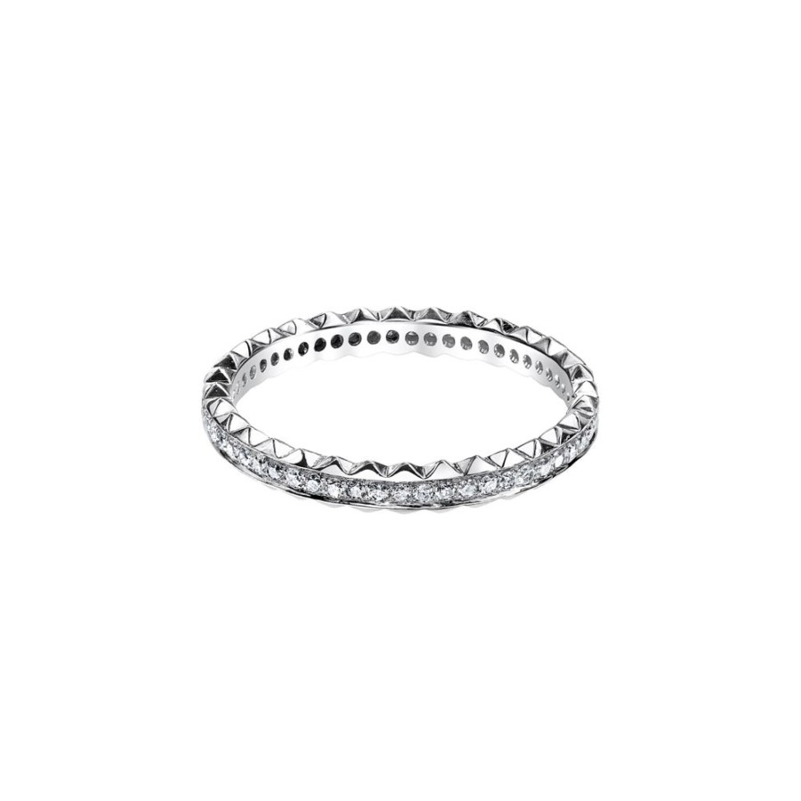 Jewelry Borgioni | Pyramid Diamond Band - White Gold