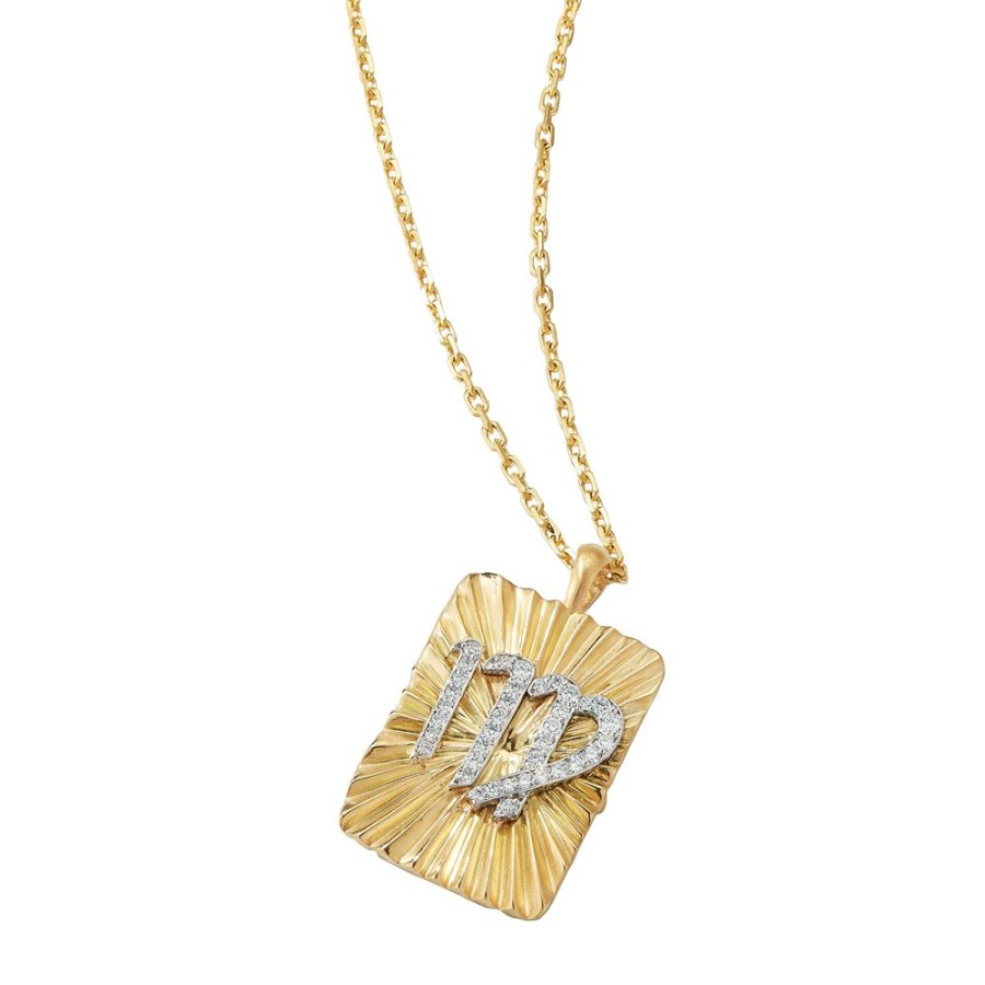 Jewelry David Webb | Zodiac Virgo Pendant Necklace - Diamond