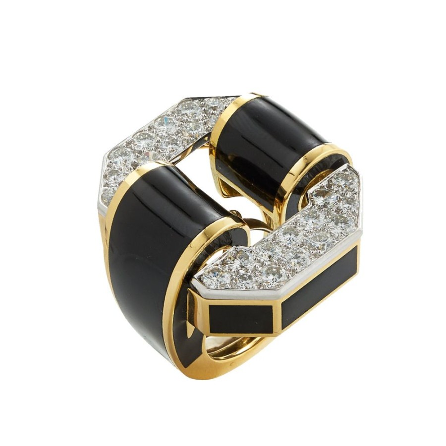 Jewelry David Webb | Black Enamel Tire Ring