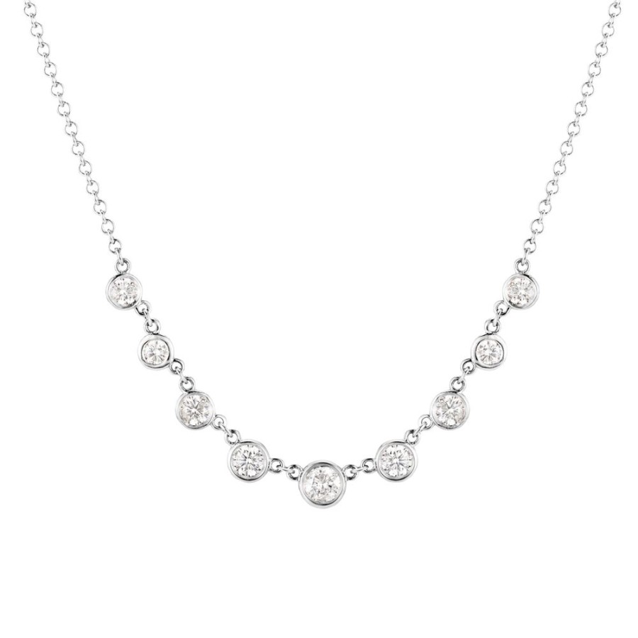 Jewelry Carbon & Hyde | Mini Starstruck Bezel Necklace - White Gold