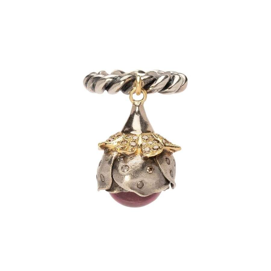 Jewelry Sylvie Corbelin | Matin De Mai Fleuri Mobile Rose Tourmaline Ring