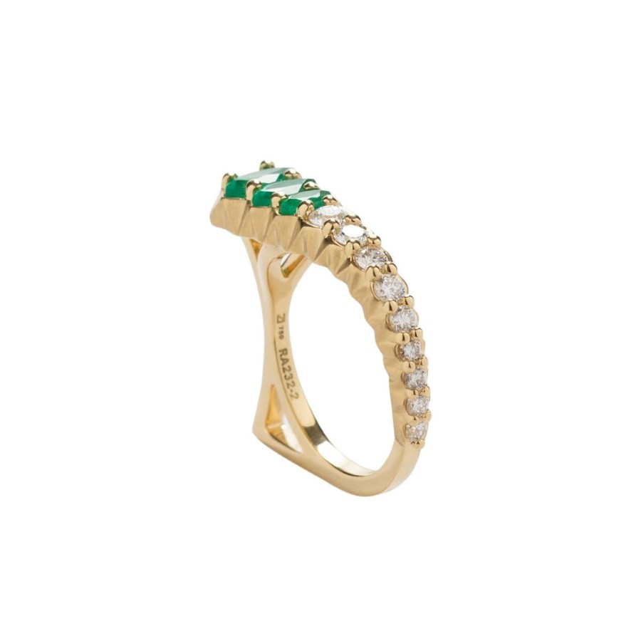 Jewelry Ara Vartanian | Emerald Double Point Ring