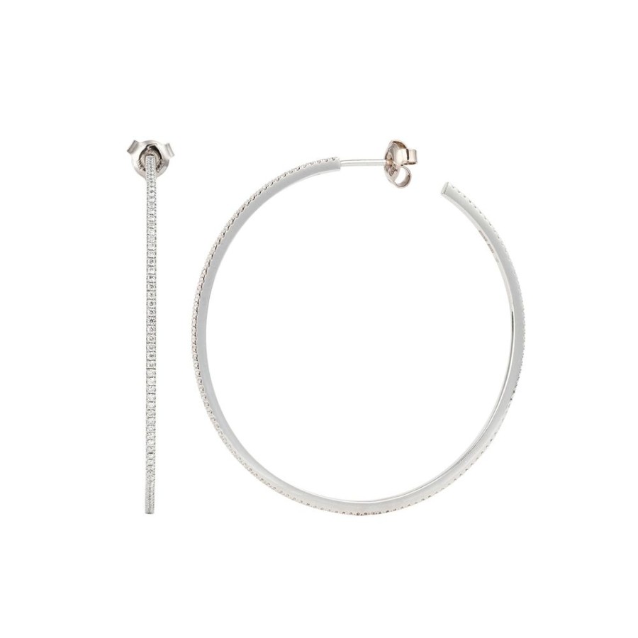 Jewelry Engelbert | Diamond White Petit Hoops