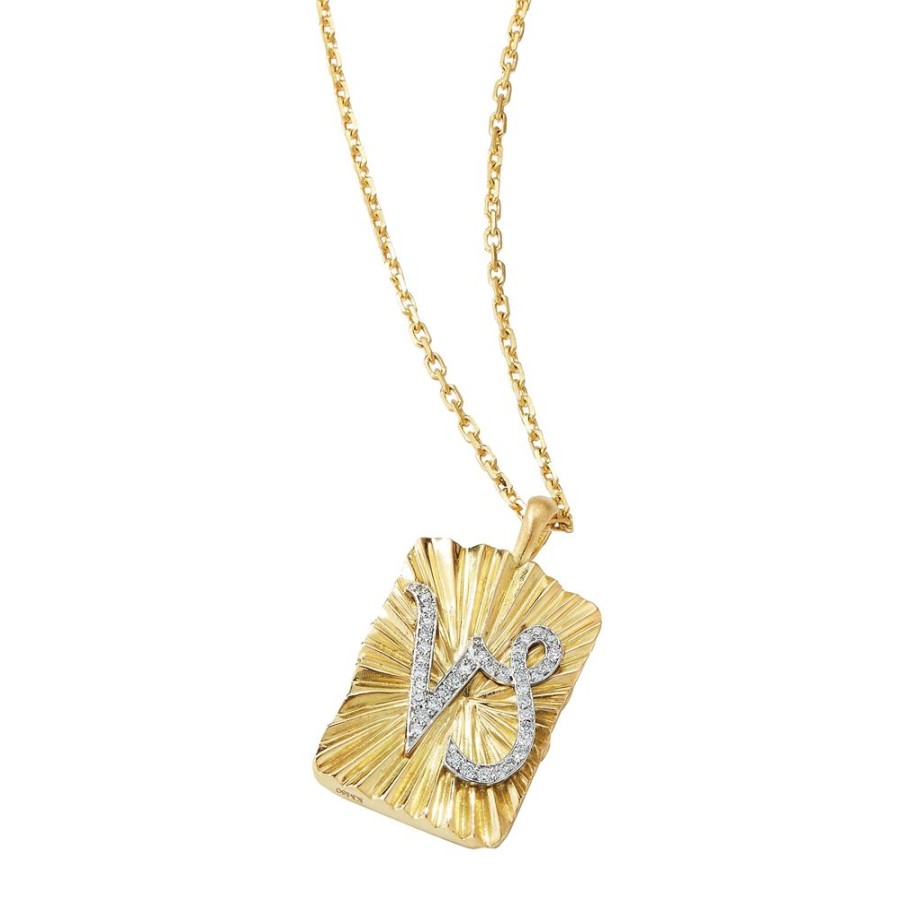 Jewelry David Webb | Zodiac Capricorn Pendant Necklace - Diamond