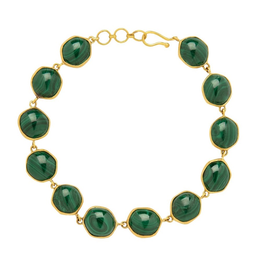 Jewelry Munnu The Gem Palace | Malachite Link Bracelet