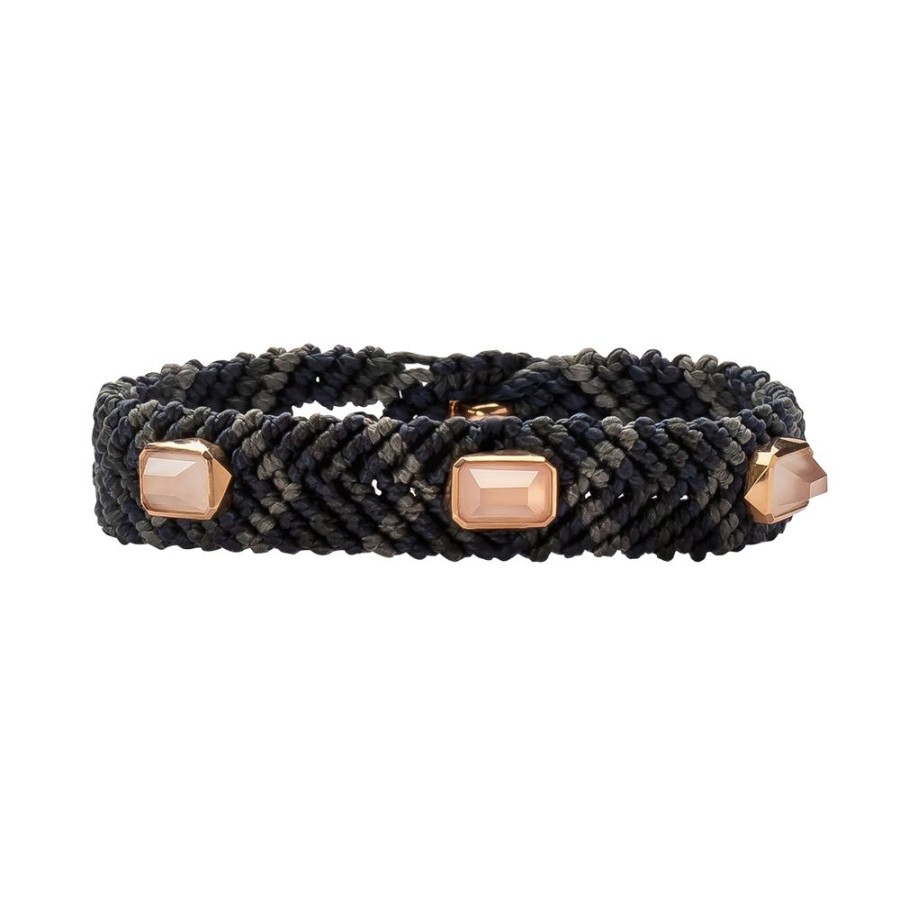 Jewelry Maqé | 10Mm Denim Bracelet - Rose Quartz