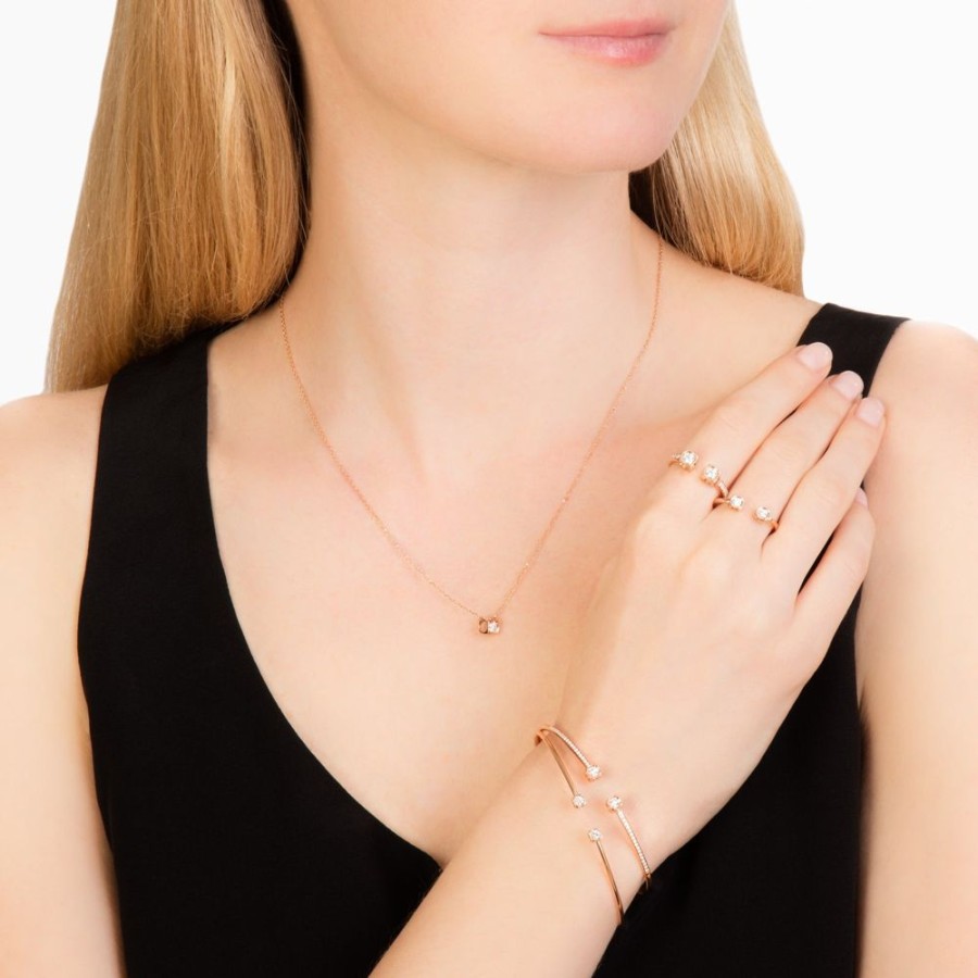 Jewelry Dinh Van | Le Cube Diamant Medium Necklace - Rose Gold