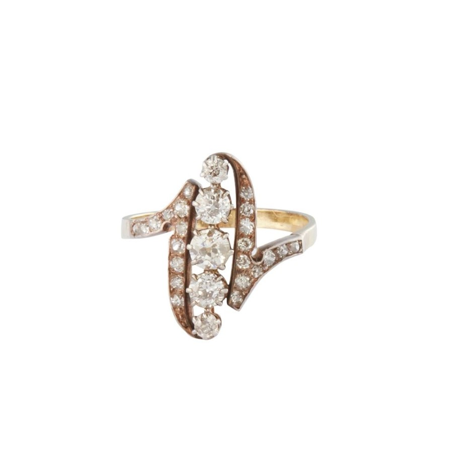 Jewelry Antique & Vintage Jewelry | 5 Stone Navette Shaped Ring