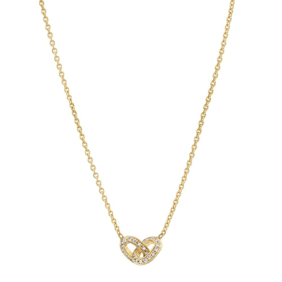 Jewelry Lizzie Mandler | Xs Double Sided Pave Diamond Necklace