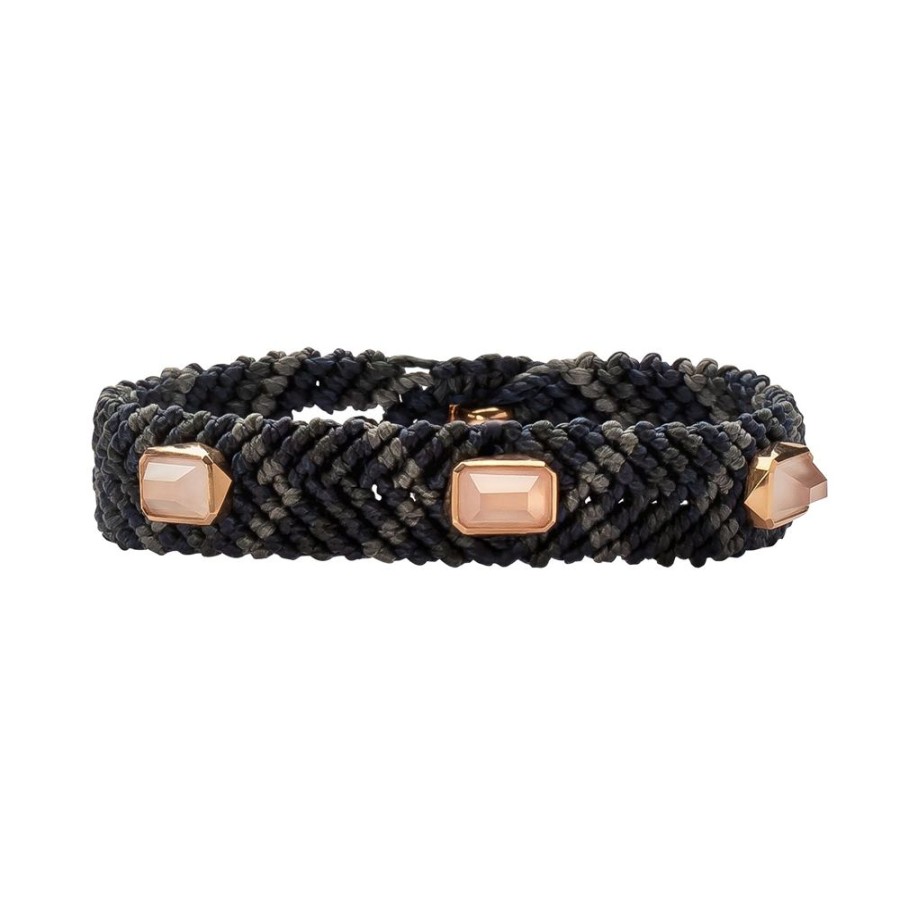 Jewelry Maqé | 10Mm Denim Bracelet - Rose Quartz