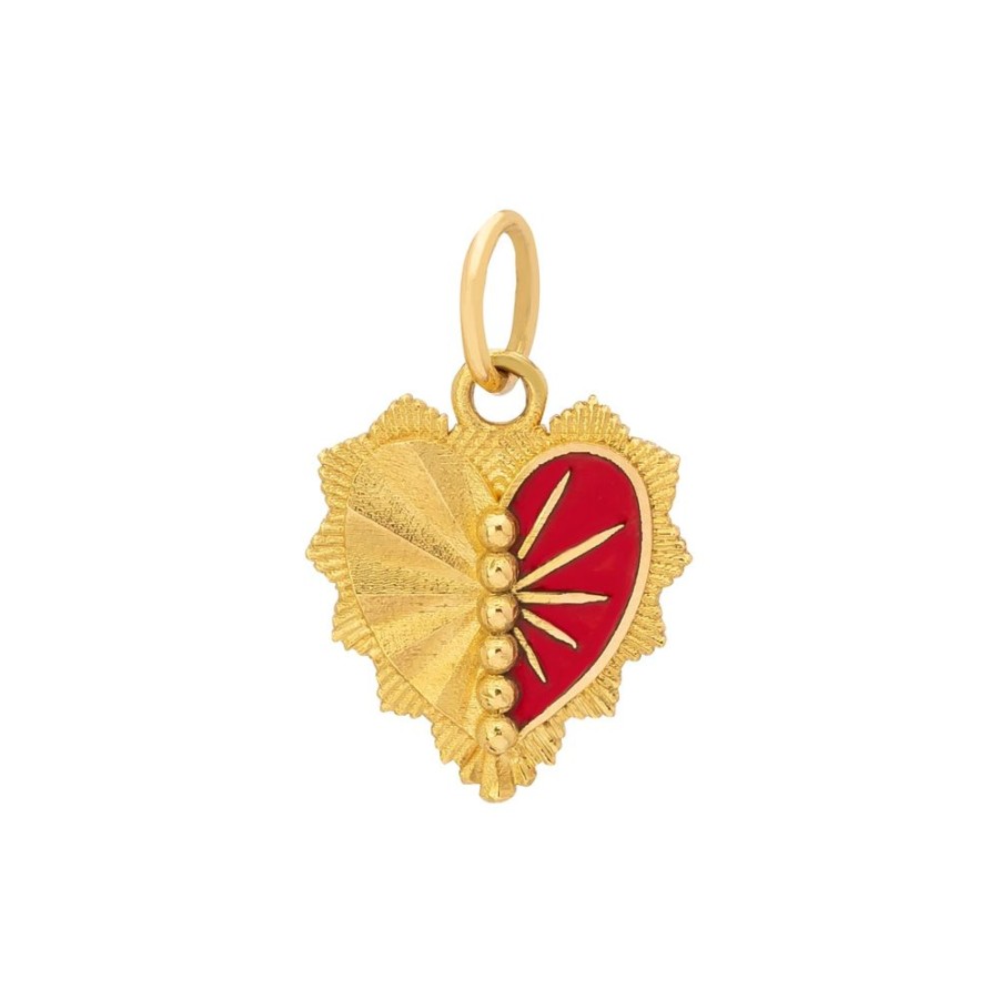 Jewelry Foundrae | Heart Love Token - Red Enamel Right