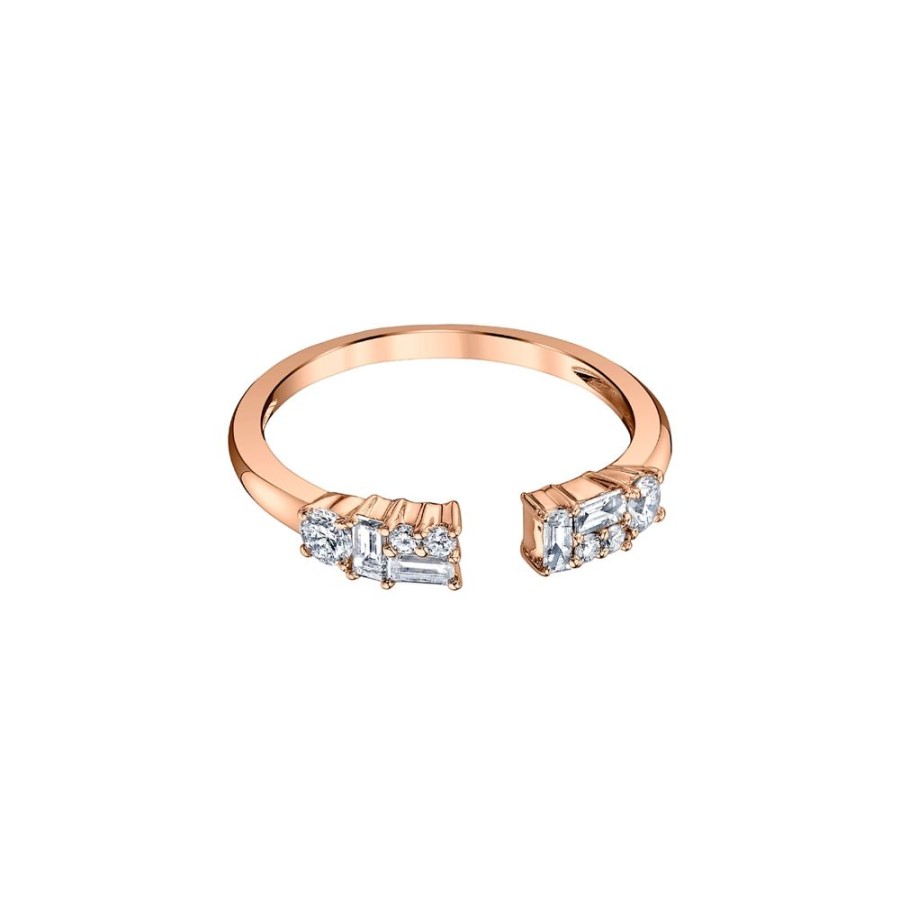 Jewelry Borgioni | Mixed Diamond Band - Rose Gold