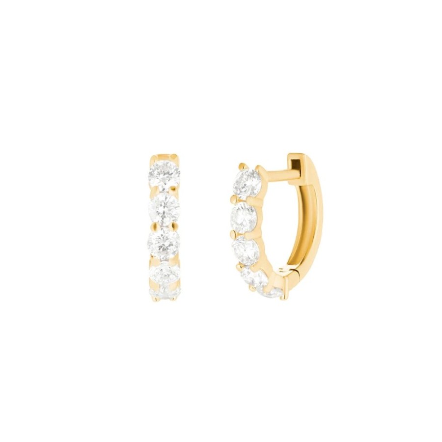 Jewelry Carbon & Hyde | Sparkler Huggies - Yellow Gold