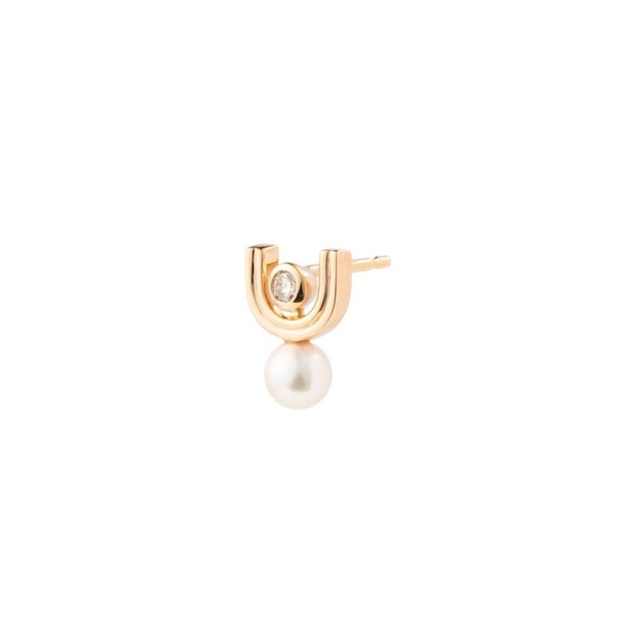 Jewelry Hirotaka | Diamond And Pearl Beluga Earring