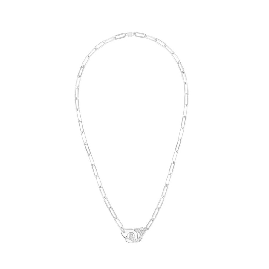 Jewelry Dinh Van | Menottes R12 White Gold Diamond Necklace