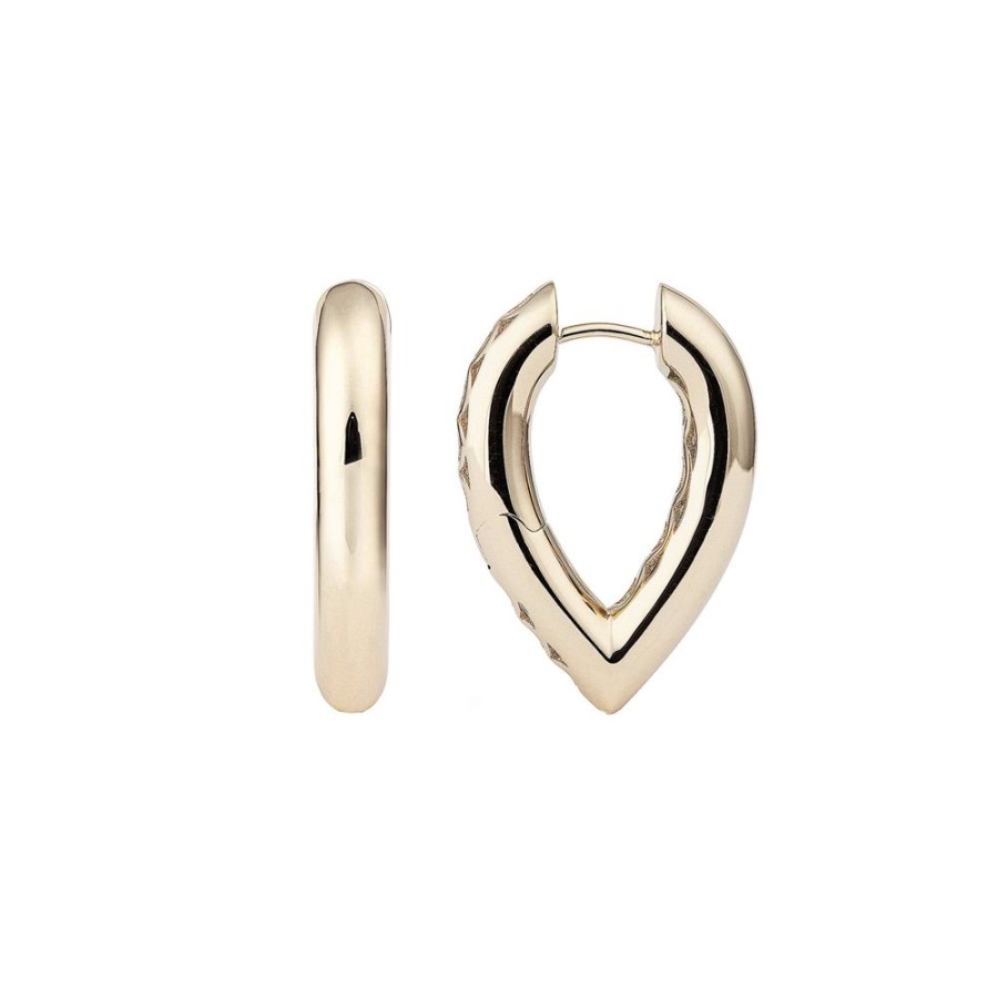 Jewelry Engelbert | Drop Link Earrings - Yellow Gold 25Mm