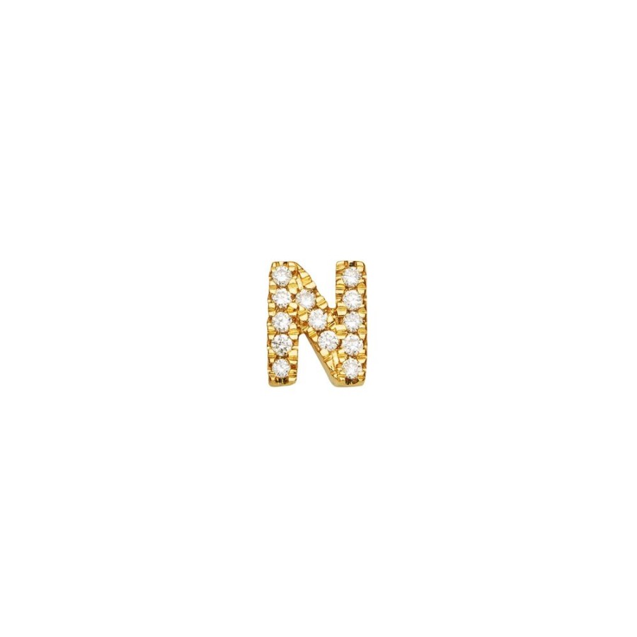 Jewelry Loquet | Diamond Letter N Charm