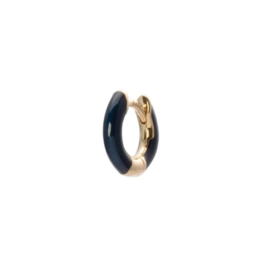 Jewelry Trouver | Enamel Huggie 6.5Mm - Navy