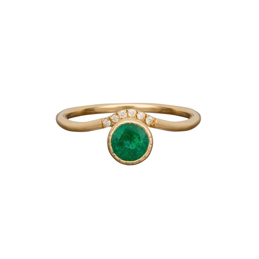 Jewelry Jennie Kwon | Emerald Wave Ring