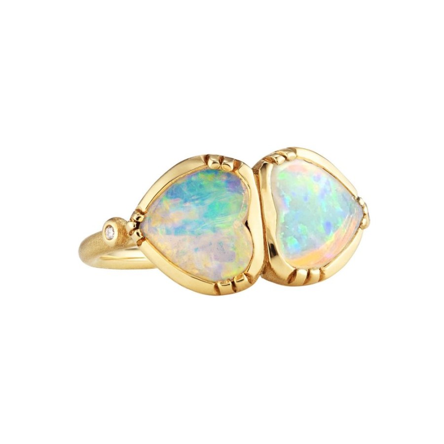 Jewelry Brooke Gregson | Double Opal Heart Ring