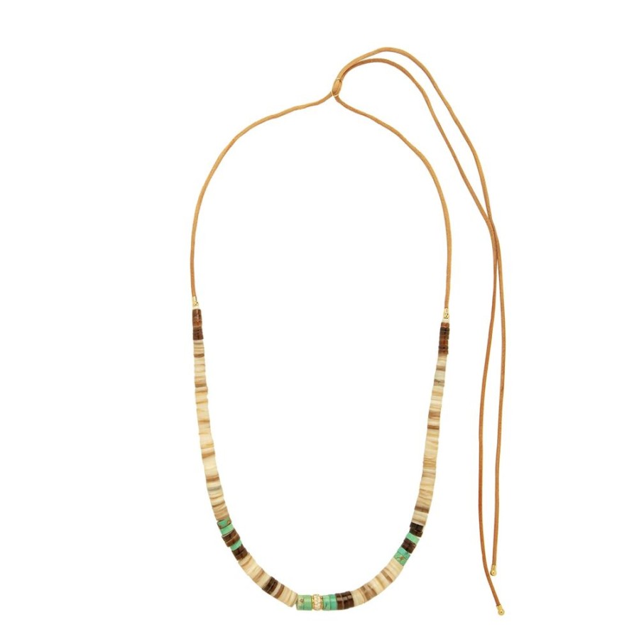 Jewelry Jenna Blake | Heishi Beaded Necklace - Diamond