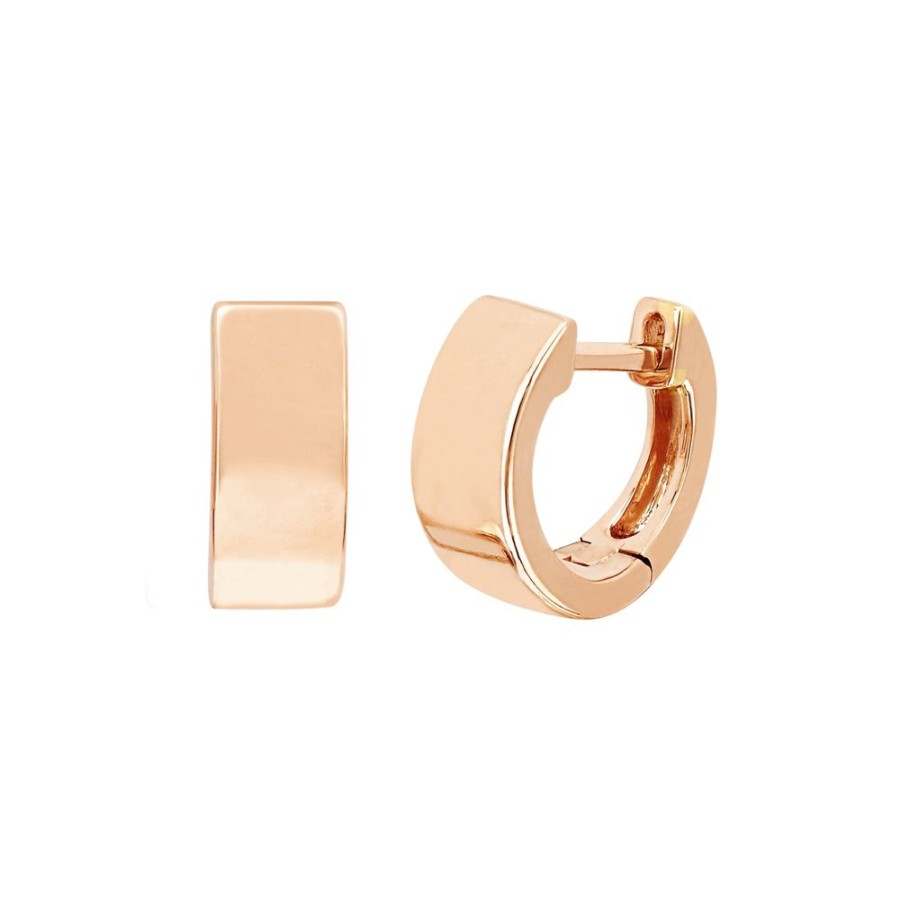 Jewelry EF Collection | Jumbo Huggie Earrings - Rose Gold