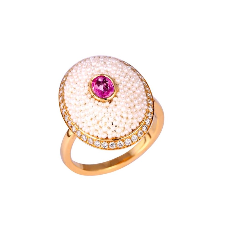 Jewelry Moksh | Bombay Oval Ring - Pink Sapphire