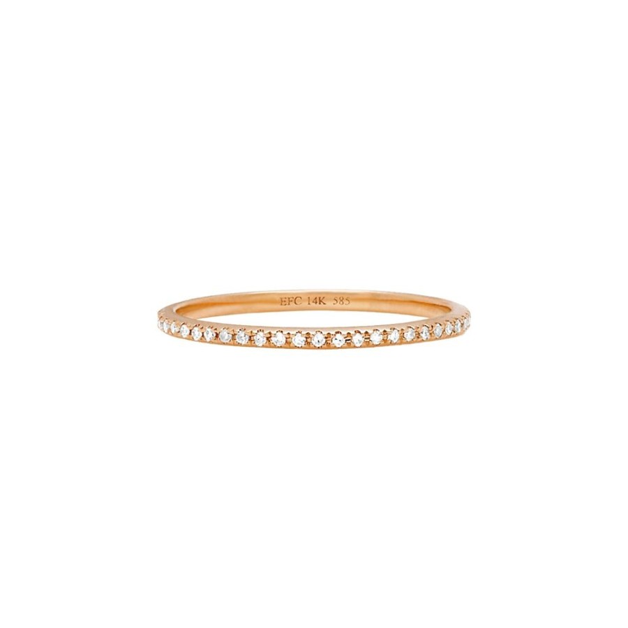 Jewelry EF Collection | Eternity Diamond Band - Rose Gold