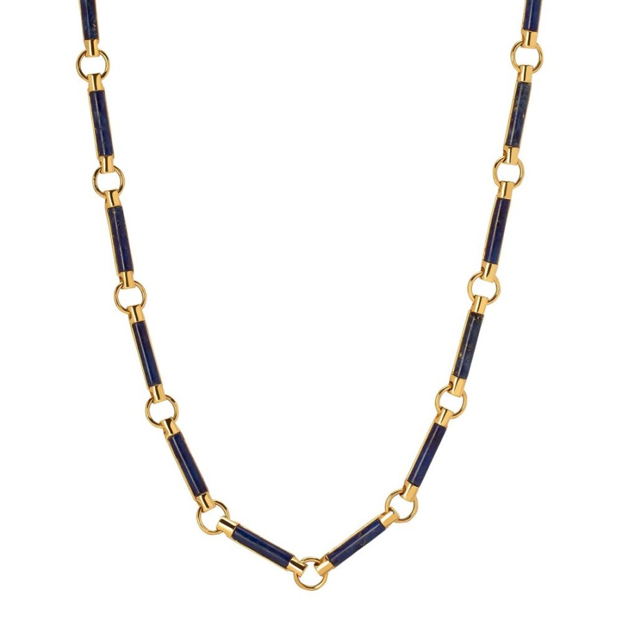 Jewelry Foundrae | Stone Chain Choker - Lapis Lazuli