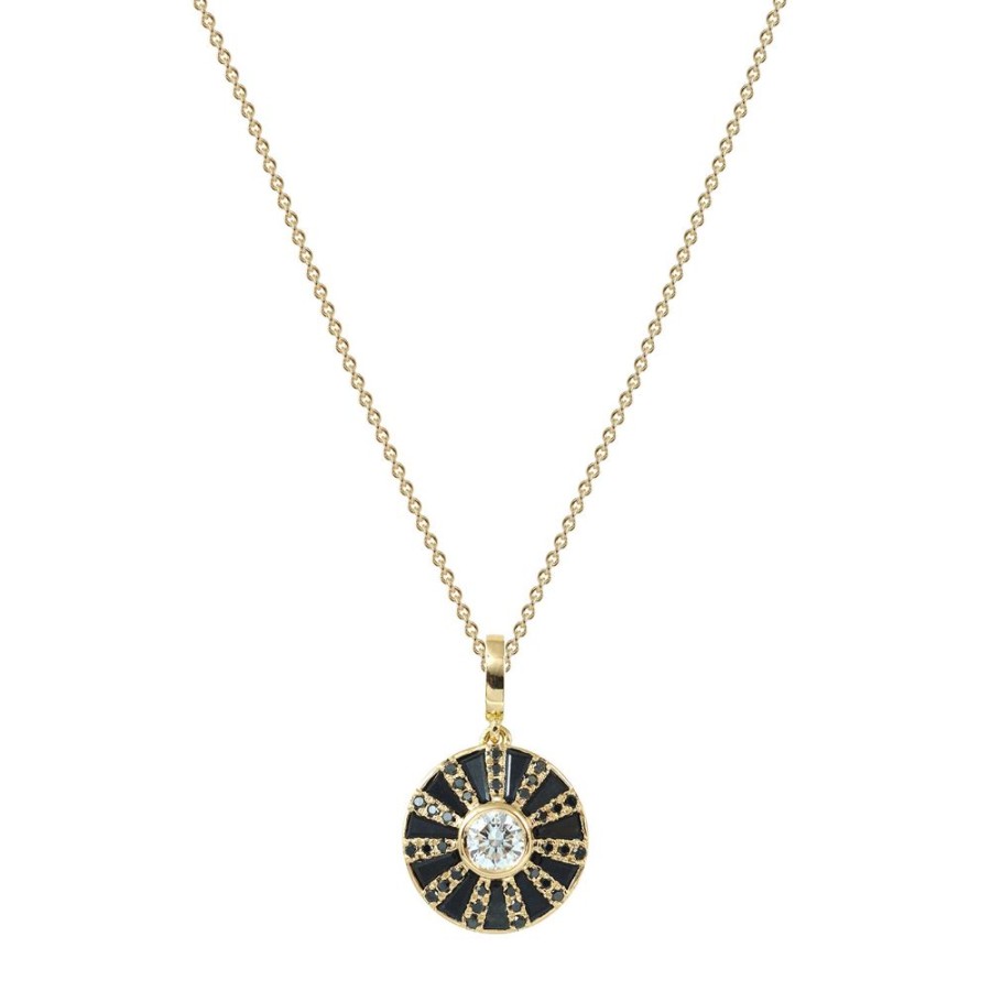 Jewelry Kavant & Sharart | Pendant Twist Necklace - Black Sapphire