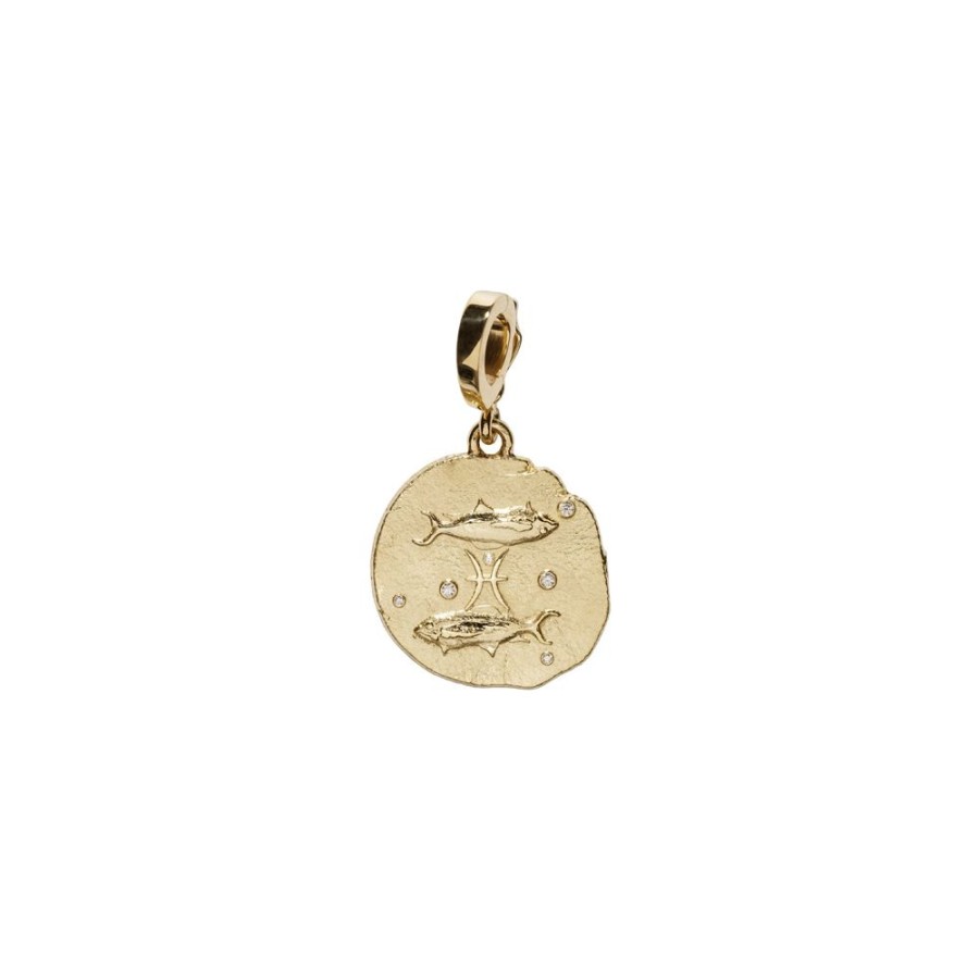 Jewelry Azlee | Zodiac Small Coin Charm - Pisces