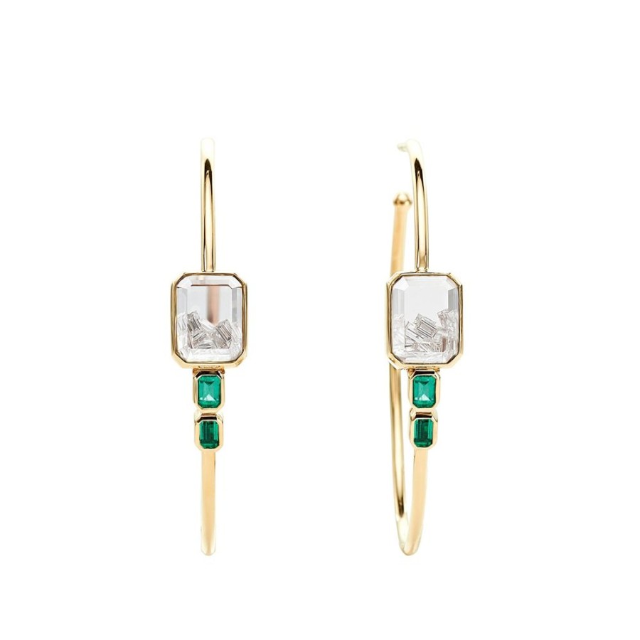 Jewelry Moritz Glik | Bala Emerald Hoops