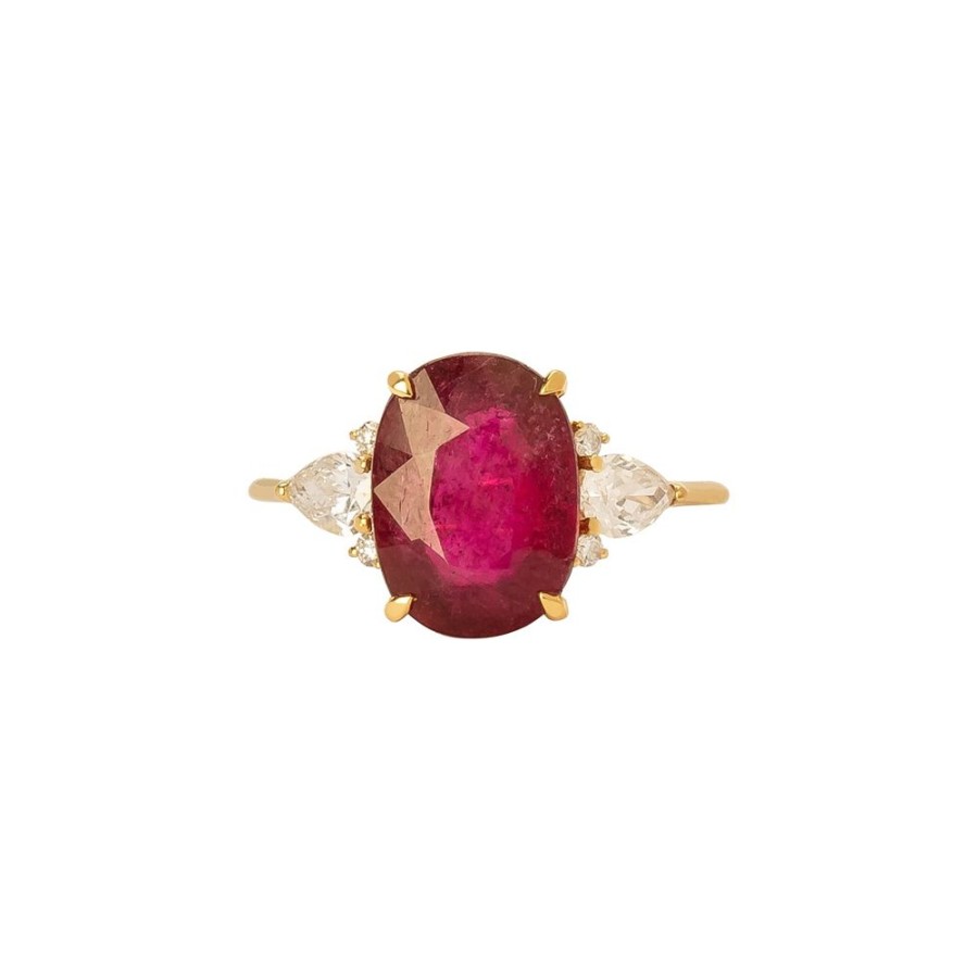 Jewelry YI Collection | Perfect Heart Ring - Rubelite