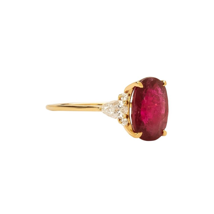 Jewelry YI Collection | Perfect Heart Ring - Rubelite